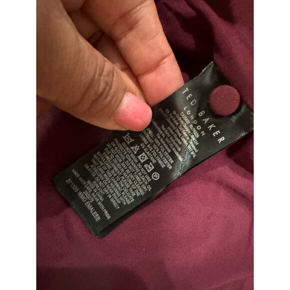 Ted Baker London burgundy Emmalee Sequin Dress size 2 / US  6 - Picture 9 of 15